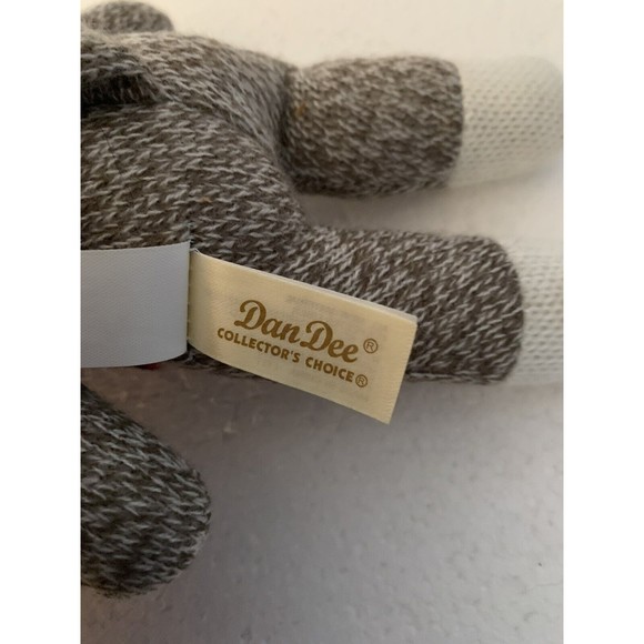 Sock Monkey Dan Dee Collector’s Choice Brown 9" Stuffed Monkey Silver Heart TAG - Picture 10 of 13